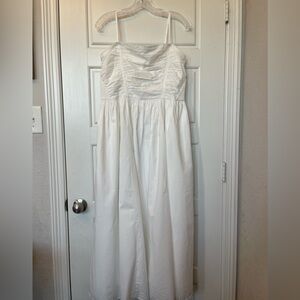 American Eagle Woman’s White Cotton Midi Dress Size: XL New without Tag